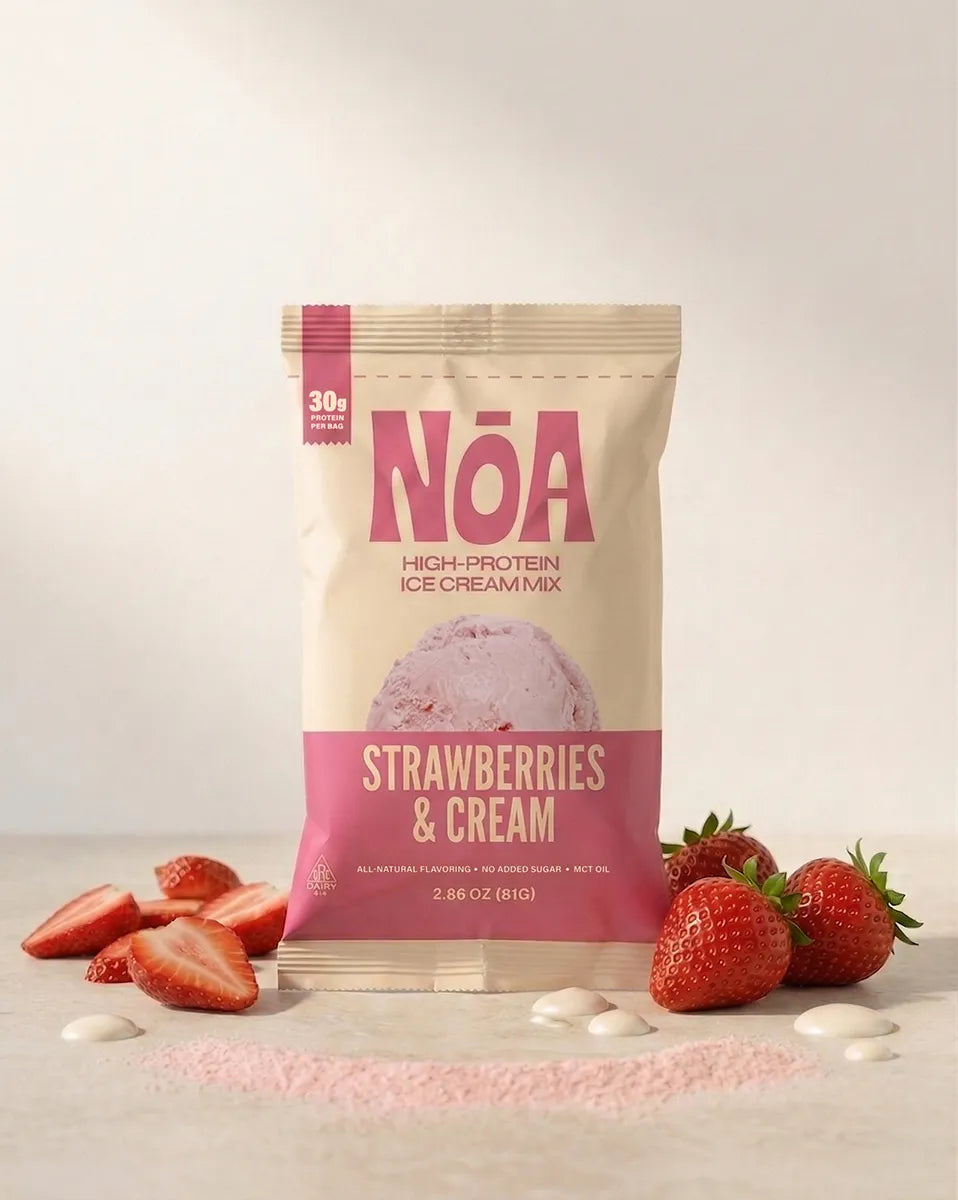 Strawberries & Cream High-Protein Ice Cream Mix
